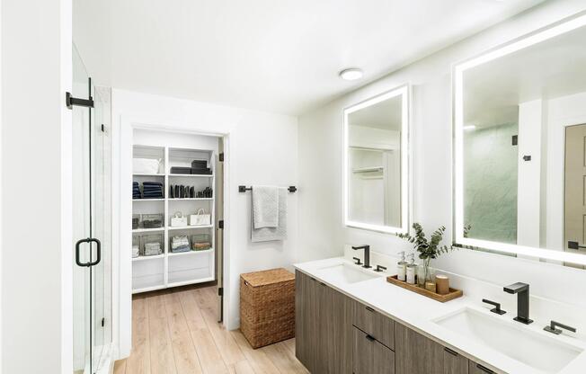 Crisp finishes, framed mirrors, and generous storage—refined comfort awaits.