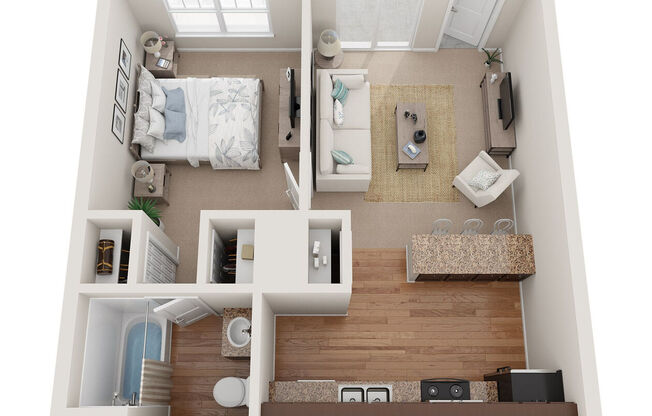 1 bed, 1 bath, 530 sqft, $969