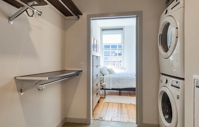 Laundry Closet at Residences at Richmond Trust, Richmond, VA