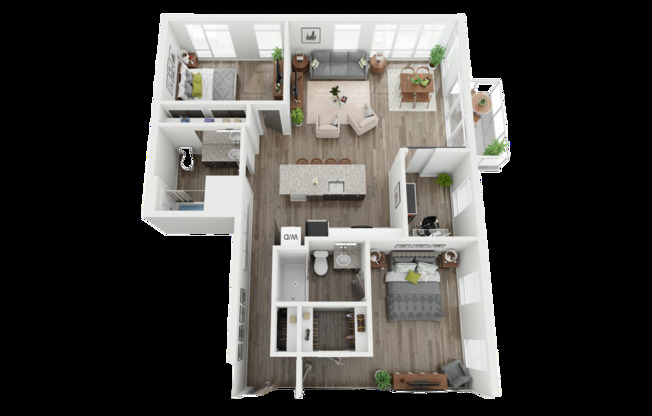 2 beds, 2 baths, 1,340 sqft, $2,495, Unit 305
