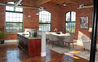 Kitchen and Seating Area