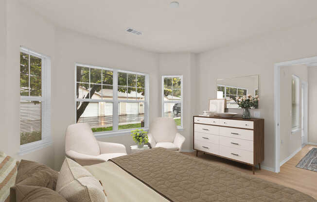 Bedroom with Hard Surface Flooring