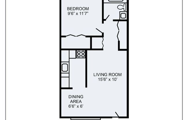 1 bed, 1 bath, 475 sqft, $1,270, Unit 409