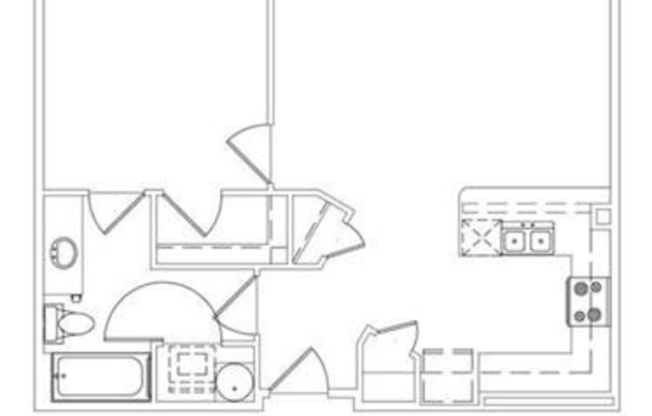 1 bed, 1 bath, 696 sqft, $1,641