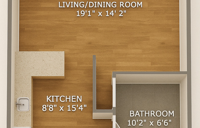 Studio, 1 bath, 541 sqft, $999, Unit 322