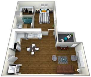 1 bed, 1 bath, 716 sqft, $3,750