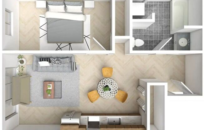 1 bed, 1 bath, 578 sqft, $1,550, Unit 301