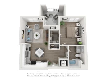 1 bed, 1 bath, 824 sqft, $2,679