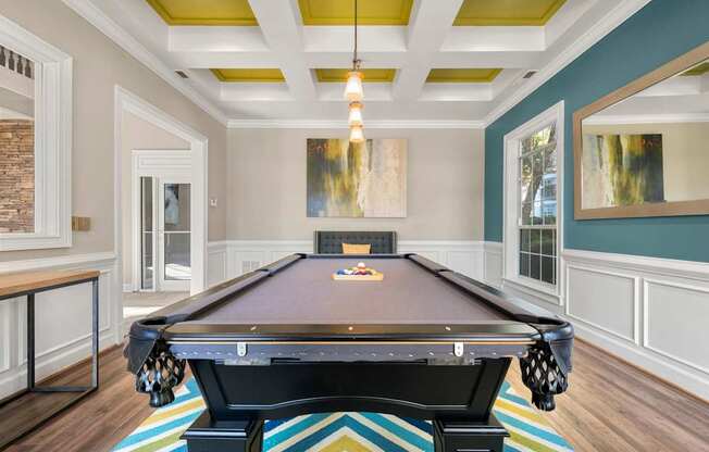 Clubhouse with Pool Table at Bridgewater Apartments, Georgia