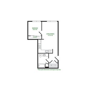 1 bed, 1 bath, 677 sqft, $2,340