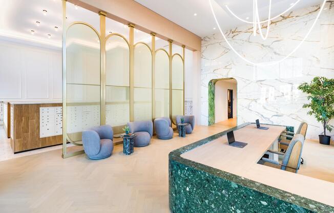 Modera Nations in Nashville blends sculptural design, inviting vibes, and a polished setting for connection or focus.