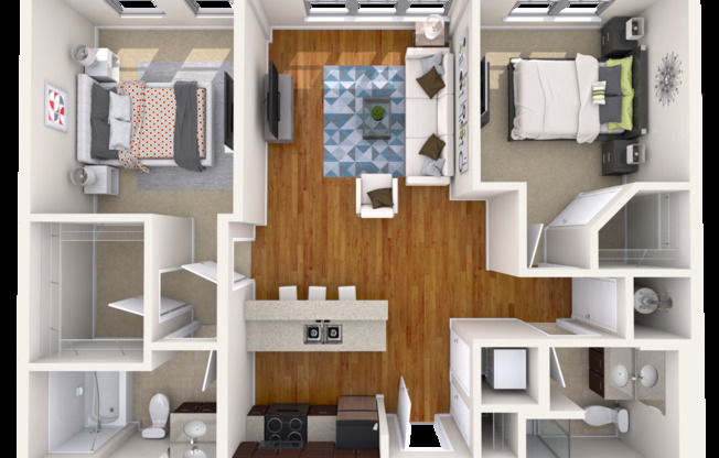 2 beds, 2 baths, 967 sqft, $2,023