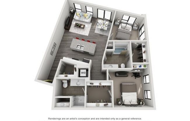 2 beds, 2 baths, 1,092 sqft, $1,595, Unit 209