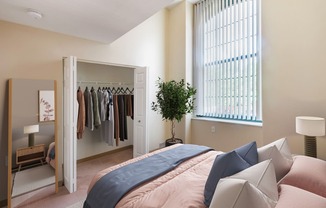 Bedroom With Closets at Royal Worcester Apartments, Worcester, Massachusetts