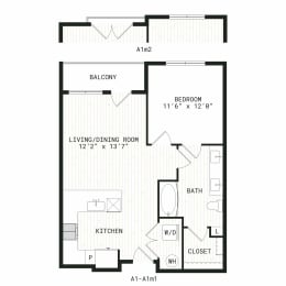 1 bed, 1 bath, 701 sqft, $1,655