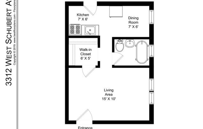 Studio, 1 bath, 367 sqft, $1,495, Unit 3312-3AA