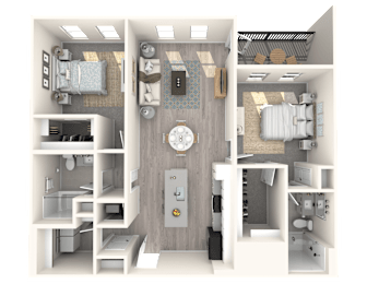 2 beds, 2 baths, 1,126 sqft, $2,160
