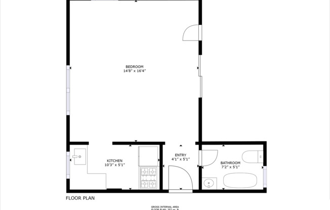 Studio, 1 bath, 352 sqft, $1,604, Unit 429