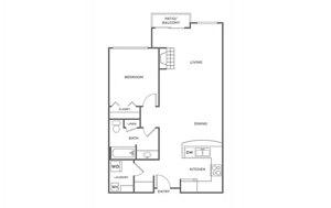 1 bed, 1 bath, 735 sqft, $2,155