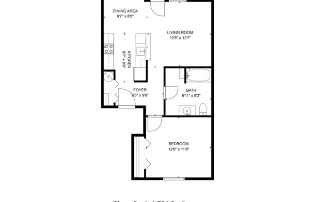 1 bed, 1 bath, 704 sqft, $1,300, Unit 1326-202