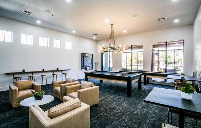 Clubhouse with pool table