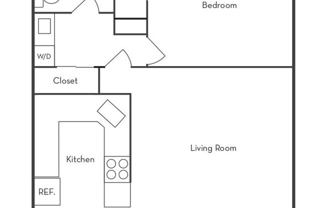 1 bed, 1 bath, 574 sqft, $1,195, Unit 18