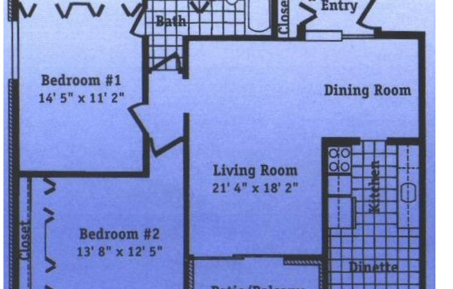 2 beds, 1 bath, 984 sqft, $1,695, Unit 155 118