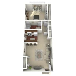 1 bed, 1 bath, 608 sqft, $1,052