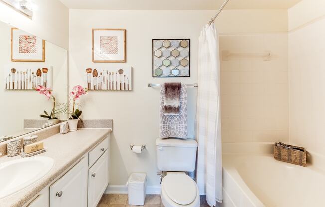 a bathroom with a toilet and a tub and a sink