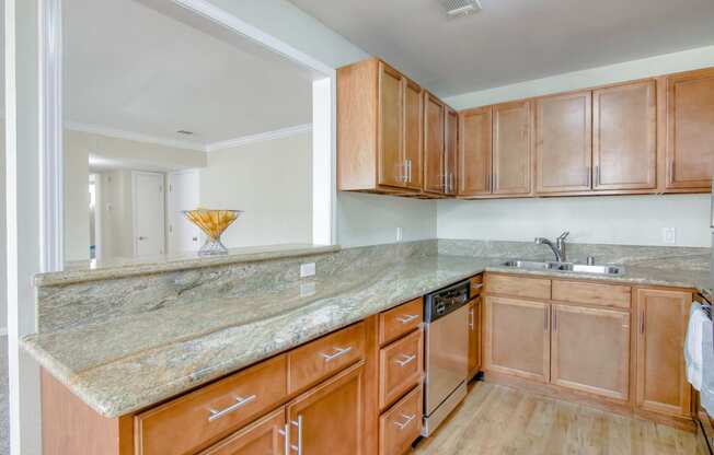 Granite Counter Tops In Kitchen at Magnolia Place, California