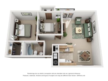 2 beds, 1 bath, 850 sqft, $794