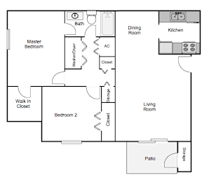 Autumn Chase spacious Two Bedroom One Bath Apartment Home Mobile, AL 36695