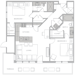 2 beds, 2 baths, 1,139 sqft, $1,999