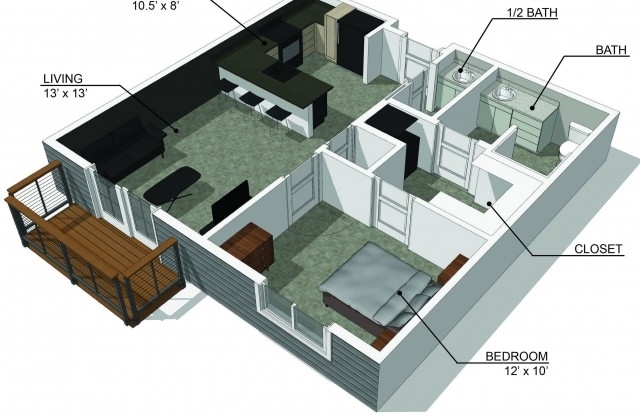 1 bed, 1 bath, 642 sqft, $1,175