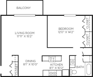 1 bed, 1 bath, 850 sqft, $905