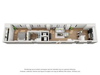 1 bed, 1 bath, 799 sqft, $1,512
