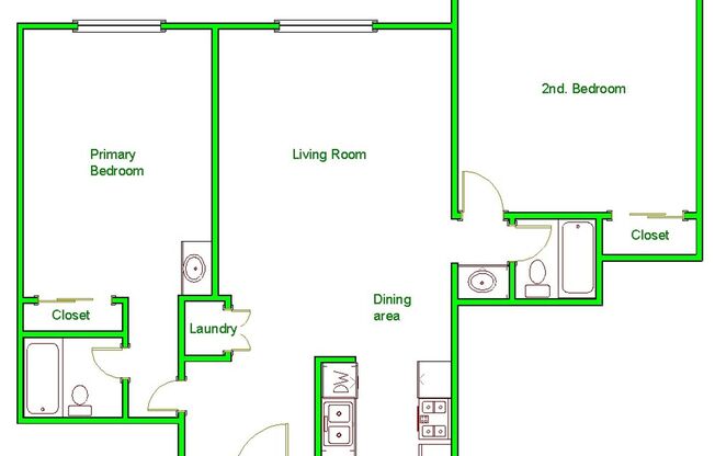 2 beds, 2 baths, 910 sqft, $2,895, Unit 302
