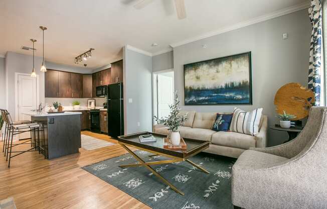 Modern Living Room at SkyStone Apartments, New Mexico, 87114