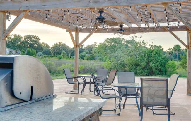 BBQ and Picnic Area at River Crossing Apartments, Thunderbolt