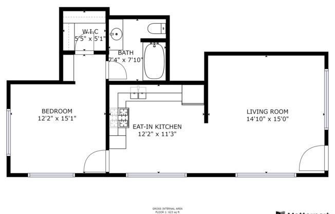 1 bed, 1 bath, 700 sqft, $2,425, Unit 50-19