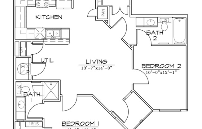 2 beds, 2 baths, $1,895, Unit 315