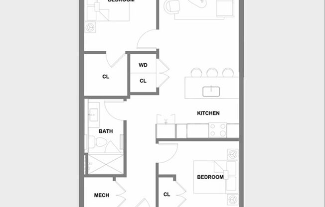 2 beds, 1 bath, 800 sqft, $2,017, Unit 219