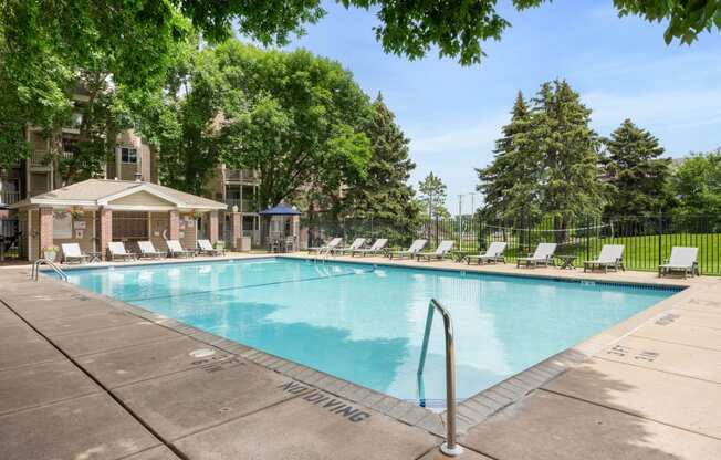 the swimming pool at our apartments