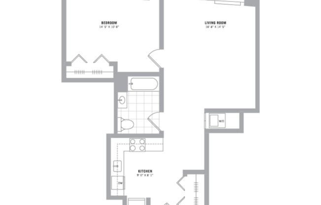 1 bed, 1 bath, 806 sqft, $2,550, Unit 214-104