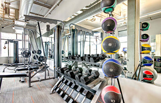 free standing weights at Link Apartments in Seattle WA,