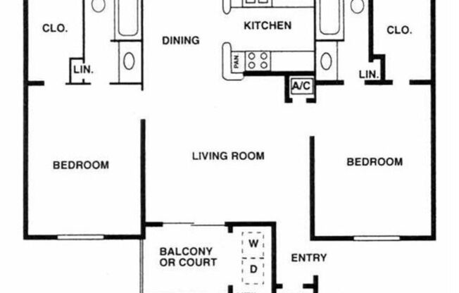 2 beds, 2 baths, 993 sqft, $1,069