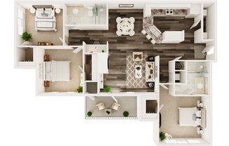 3 beds, 2 baths, 1,307 sqft, $1,687