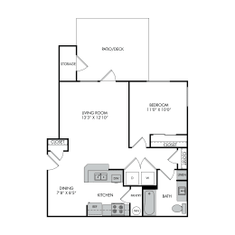 1 bed, 1 bath, 839 sqft, $1,650