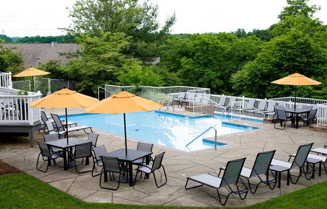 Outdoor Patio at Eagle Ridge Apartments in Monroeville PA