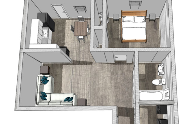 1 bed, 1 bath, 804 sqft, $999, Unit 2425-A1